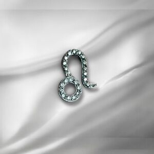 Sterling Silver and CZ ♌️ LEO Sign Pendant Charm